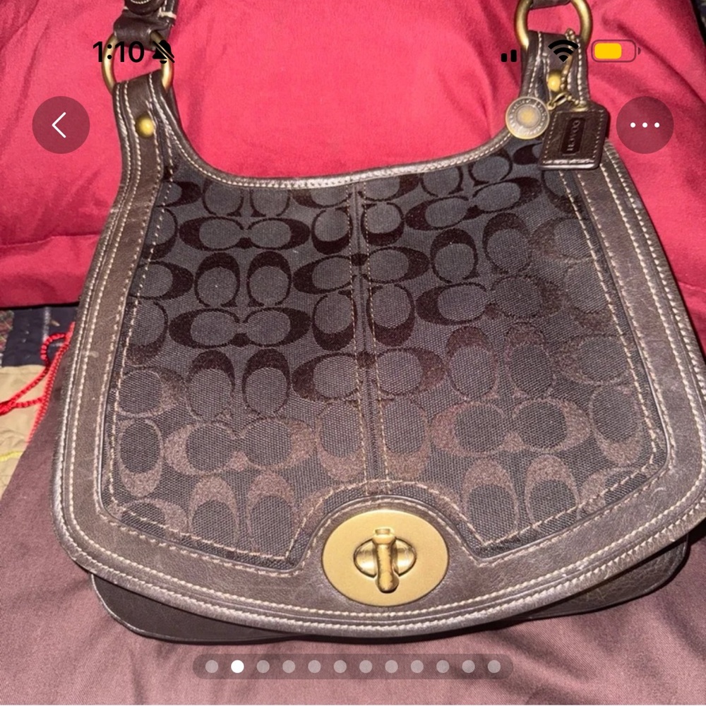 RARE brown Coach Legacy 65th Anniversary shoulder bag